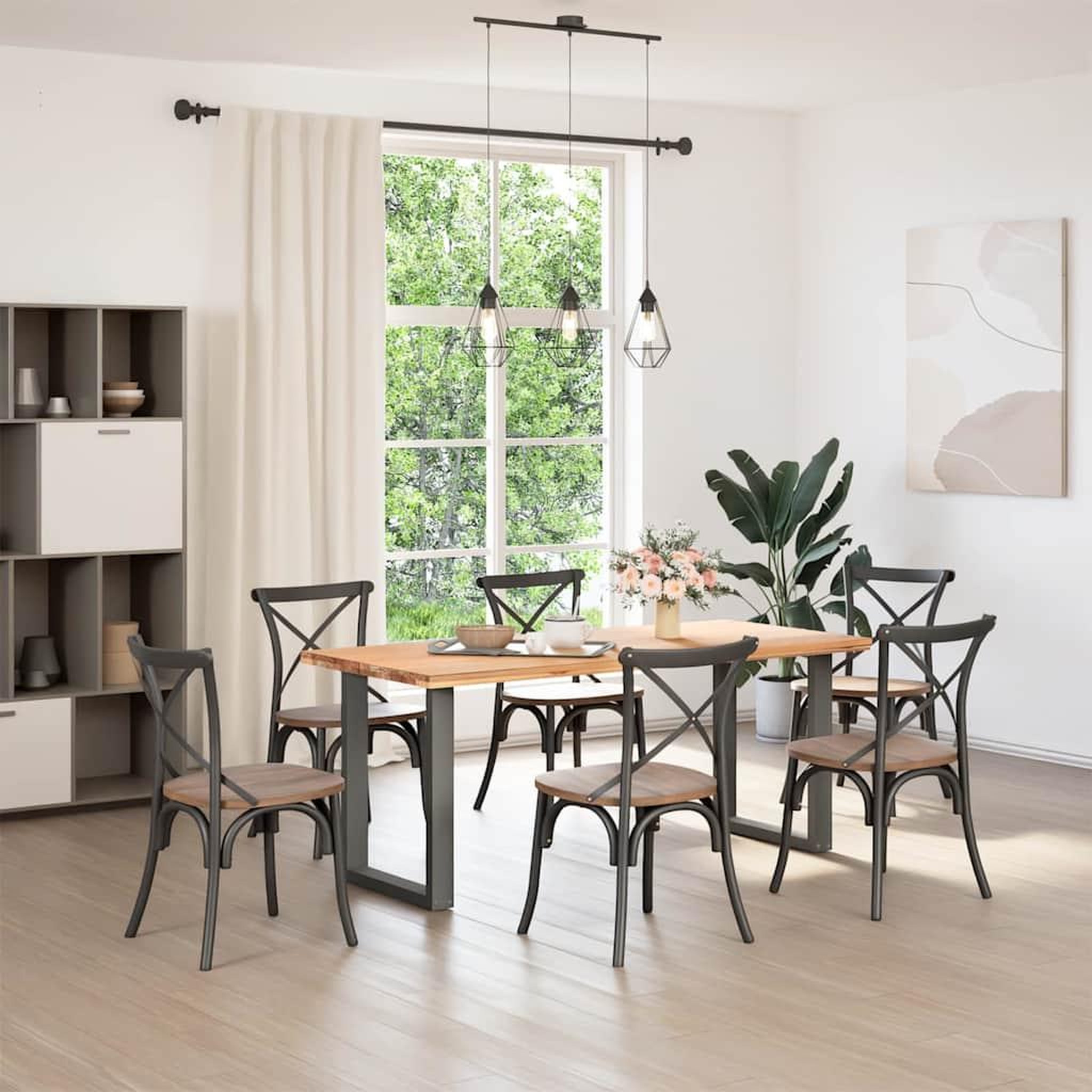 Voir la diapositive 2 : VIDAXL Pieds de table a manger forme de U 2 pcs 70x(72-73) cm acier