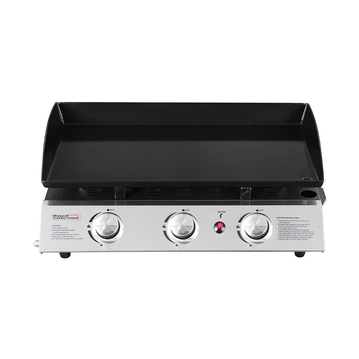 JARDIDECO Plancha gaz Prato 3 brûleurs - Jardideco