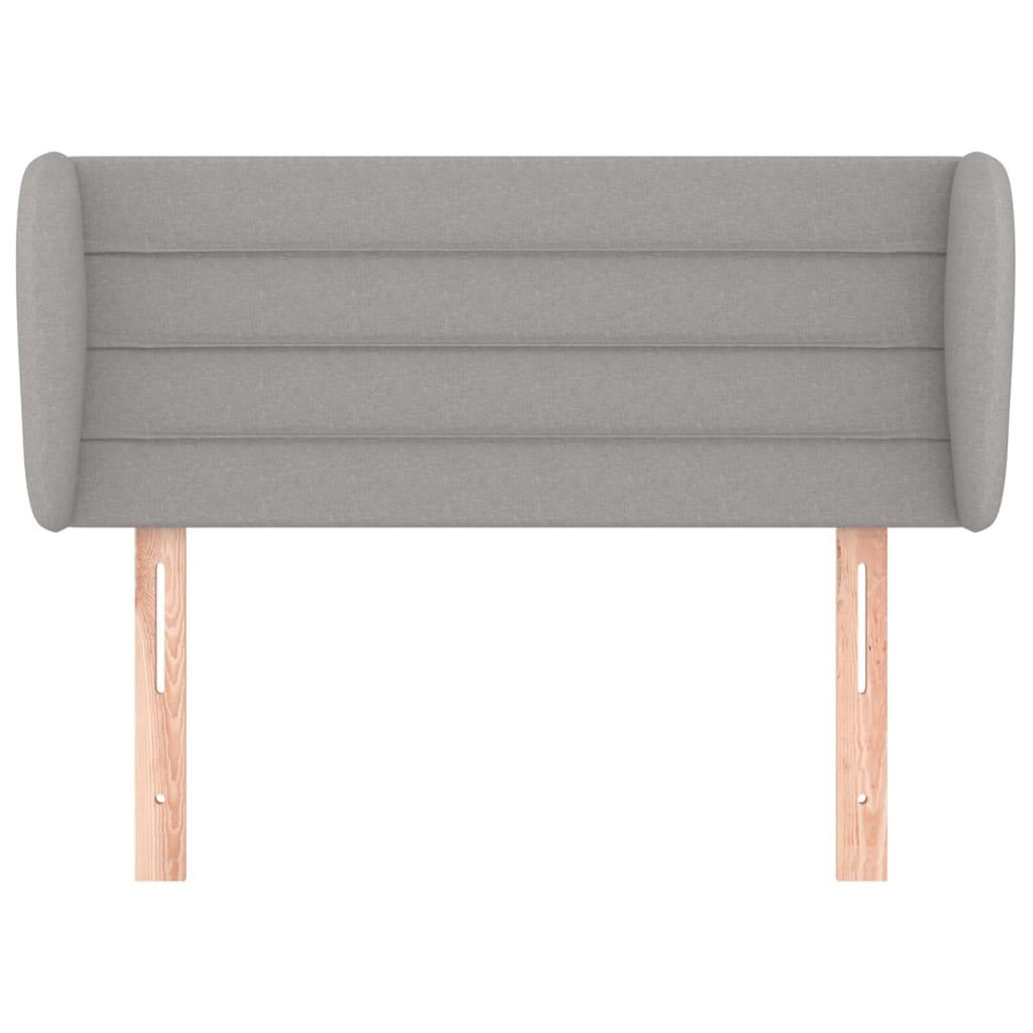 Voir la diapositive 3 : VIDAXL Tete de lit avec oreilles Gris clair 93x23x78/88 cm Tissu