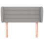 Voir la diapositive 3 : VIDAXL Tete de lit avec oreilles Gris clair 93x23x78/88 cm Tissu