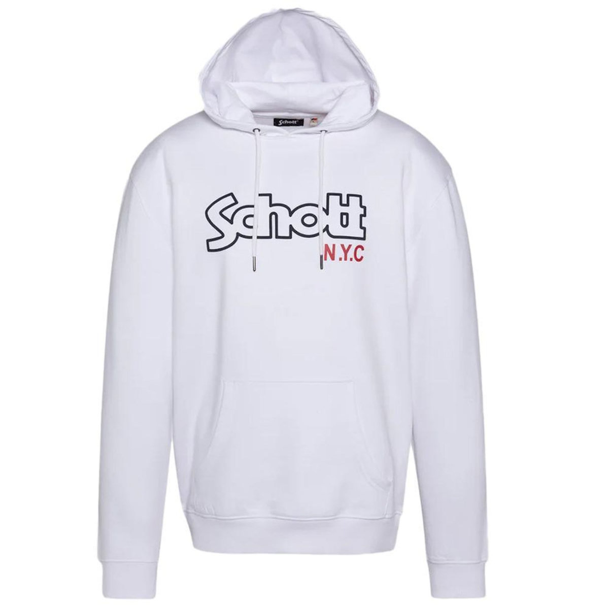 Schott Sweat à Capuche Blanc Homme Schott Sidney