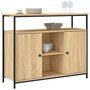 Voir la diapositive 3 : VIDAXL Buffet chene sonoma 100x35x80 cm bois d'ingenierie