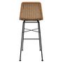 Voir la diapositive 3 : Rendez vous déco Lot de 2 chaises de bar 76 cm en résine tressée marron - Mandya