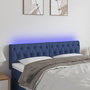 Voir la diapositive 1 : VIDAXL Tete de lit a LED Bleu 144x7x78/88 cm Tissu