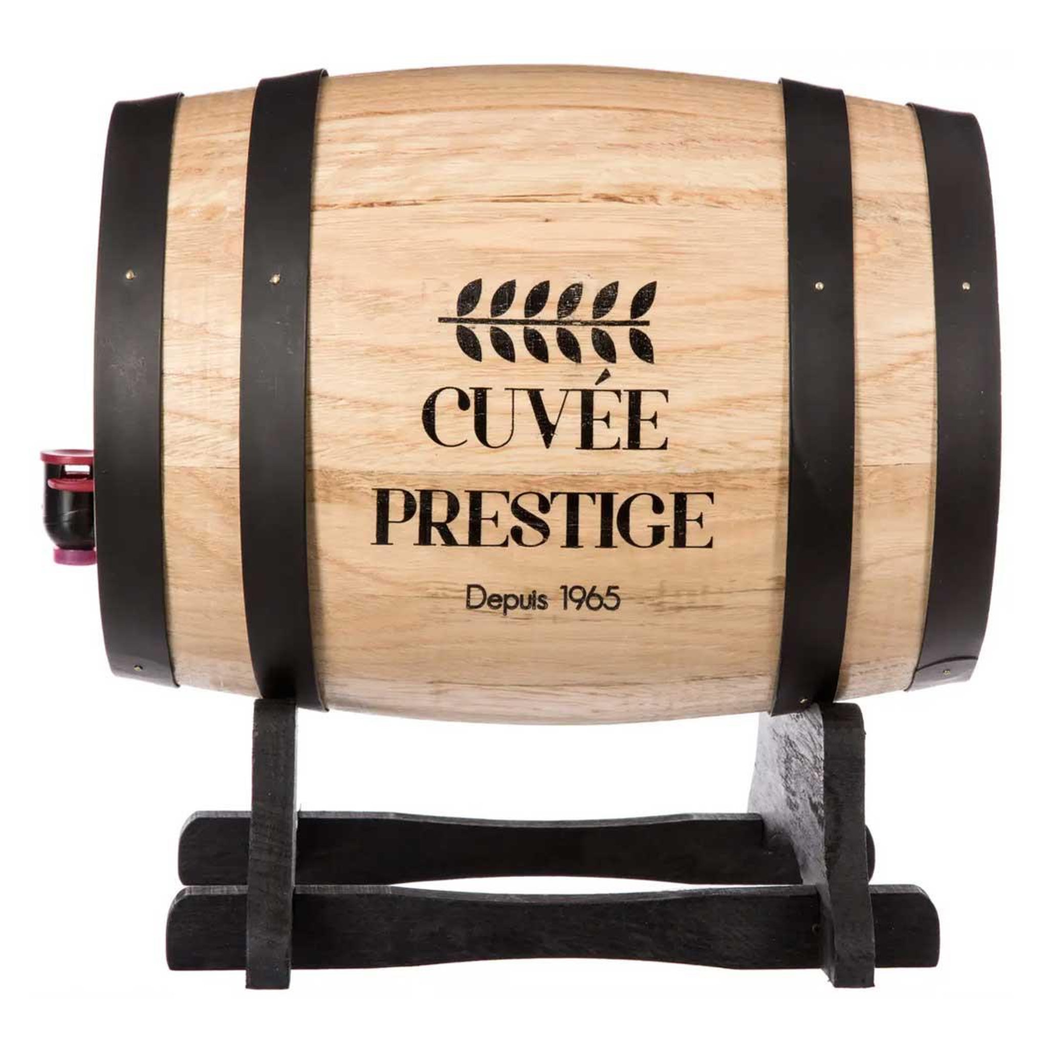 SECRET DE GOURMET Distributeur de Vin  Tonneau  5,5L Naturel