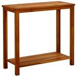 VIDAXL Table console de jardin 80x35x75 cm Bois d'acacia solide