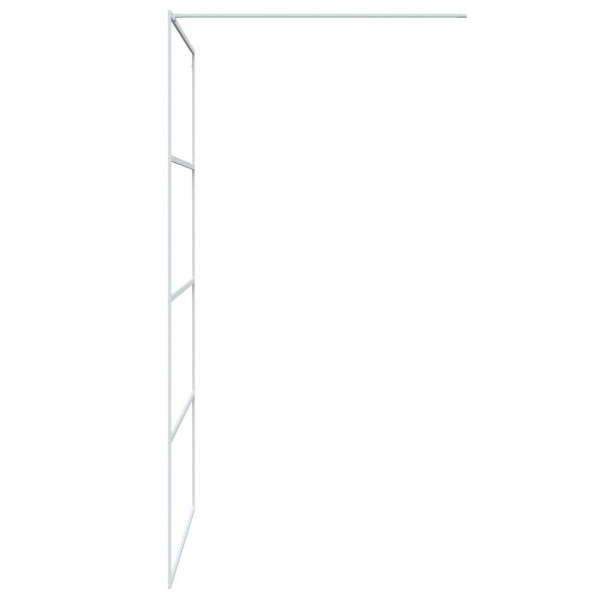 VIDAXL Paroi de douche Blanc 115x195 cm Verre ESG transparent