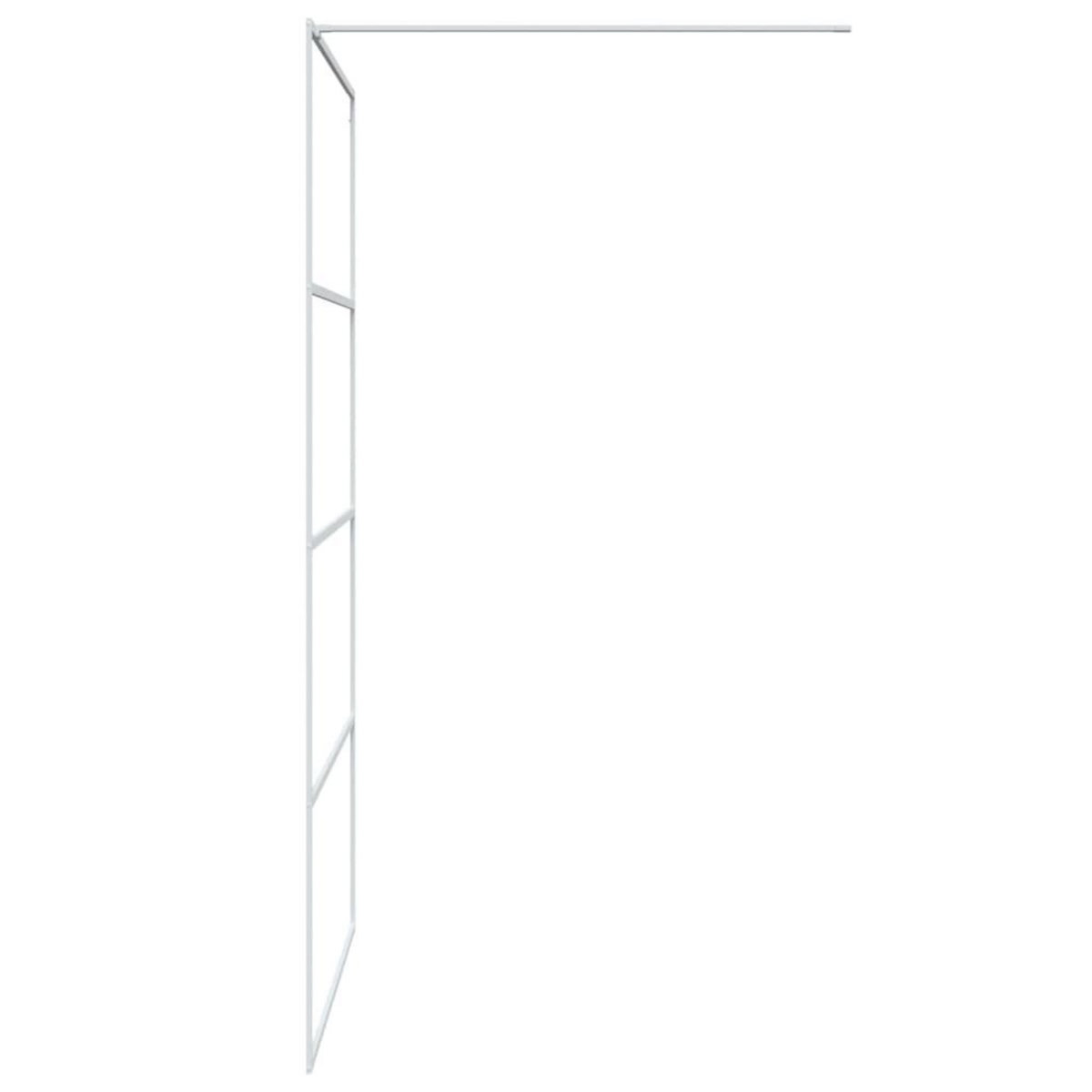 VIDAXL Paroi de douche Blanc 115x195 cm Verre ESG transparent