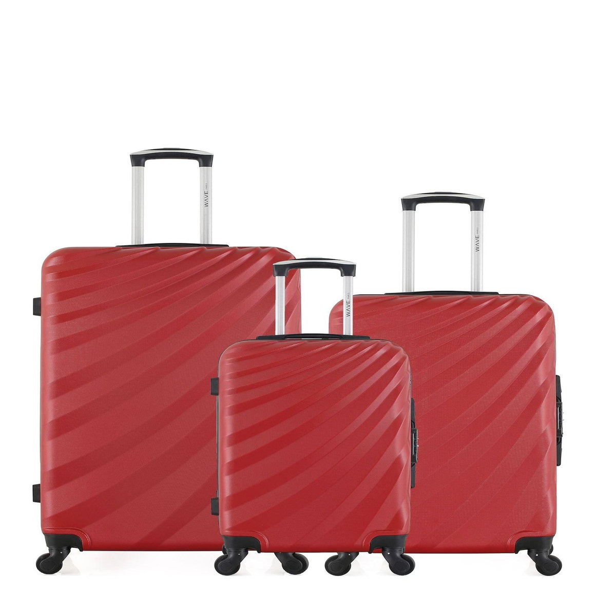 WAVE PARIS WAVE PARIS - Lot de 3 - Valise grand format, valise weekend et valise cabine DANUBE