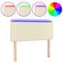Voir la diapositive 2 : VIDAXL Tete de lit a LED Creme 100x5x78/88 cm Similicuir