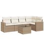 Voir la diapositive 2 : VIDAXL Salon de jardin avec coussins 6 pcs beige resine tressee