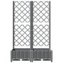 Voir la diapositive 4 : VIDAXL Jardiniere avec treillis Gris clair 80x40x121,5 cm PP