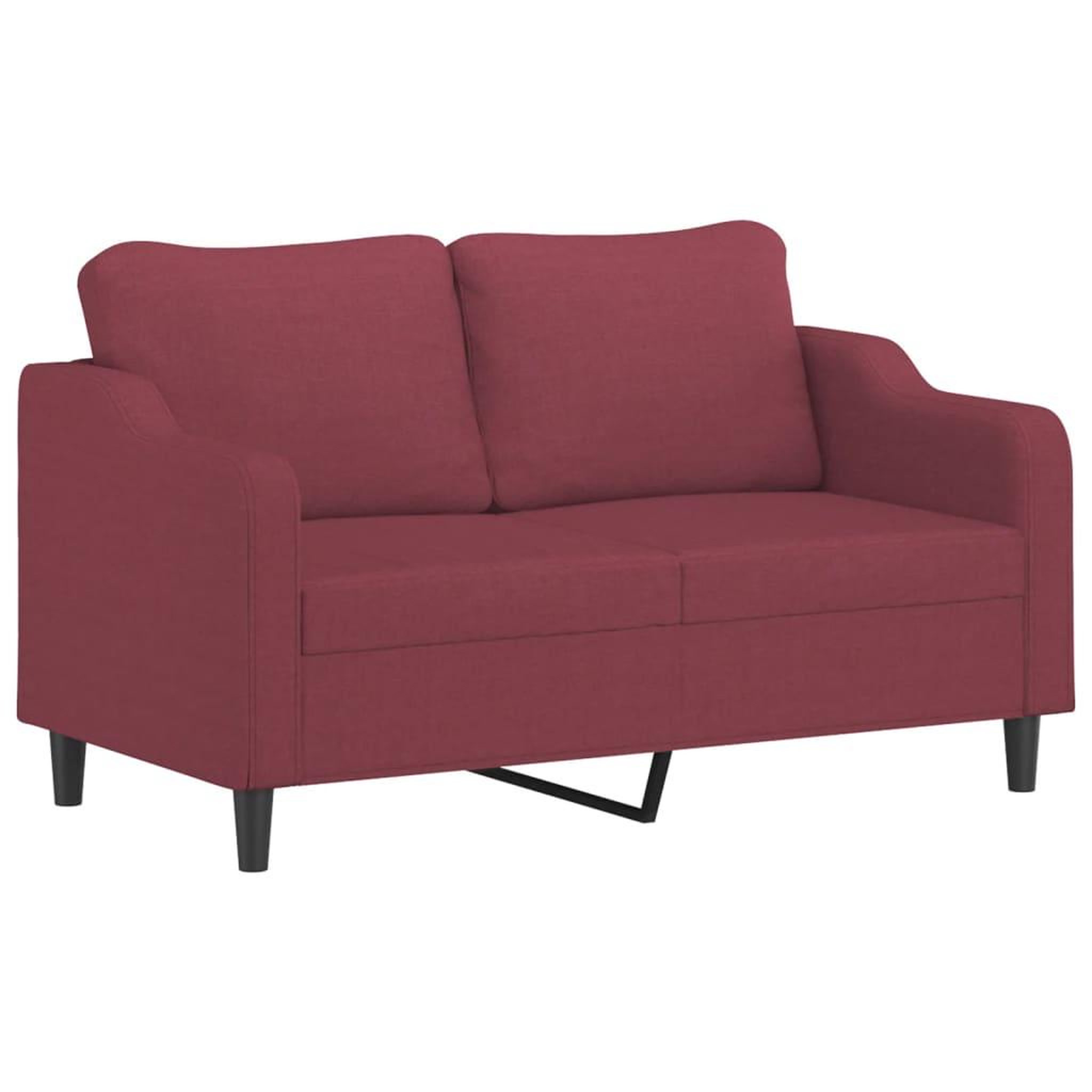 Voir la diapositive 4 : VIDAXL Ensemble de canapes 3 pcs avec coussins Rouge bordeaux Tissu