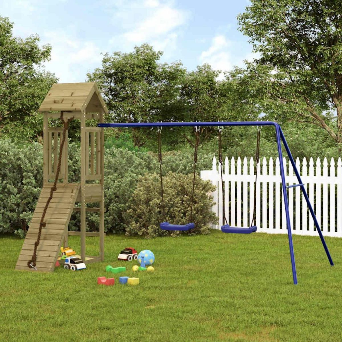 VIDAXL Aire de jeux d'exterieur bois de pin impregne