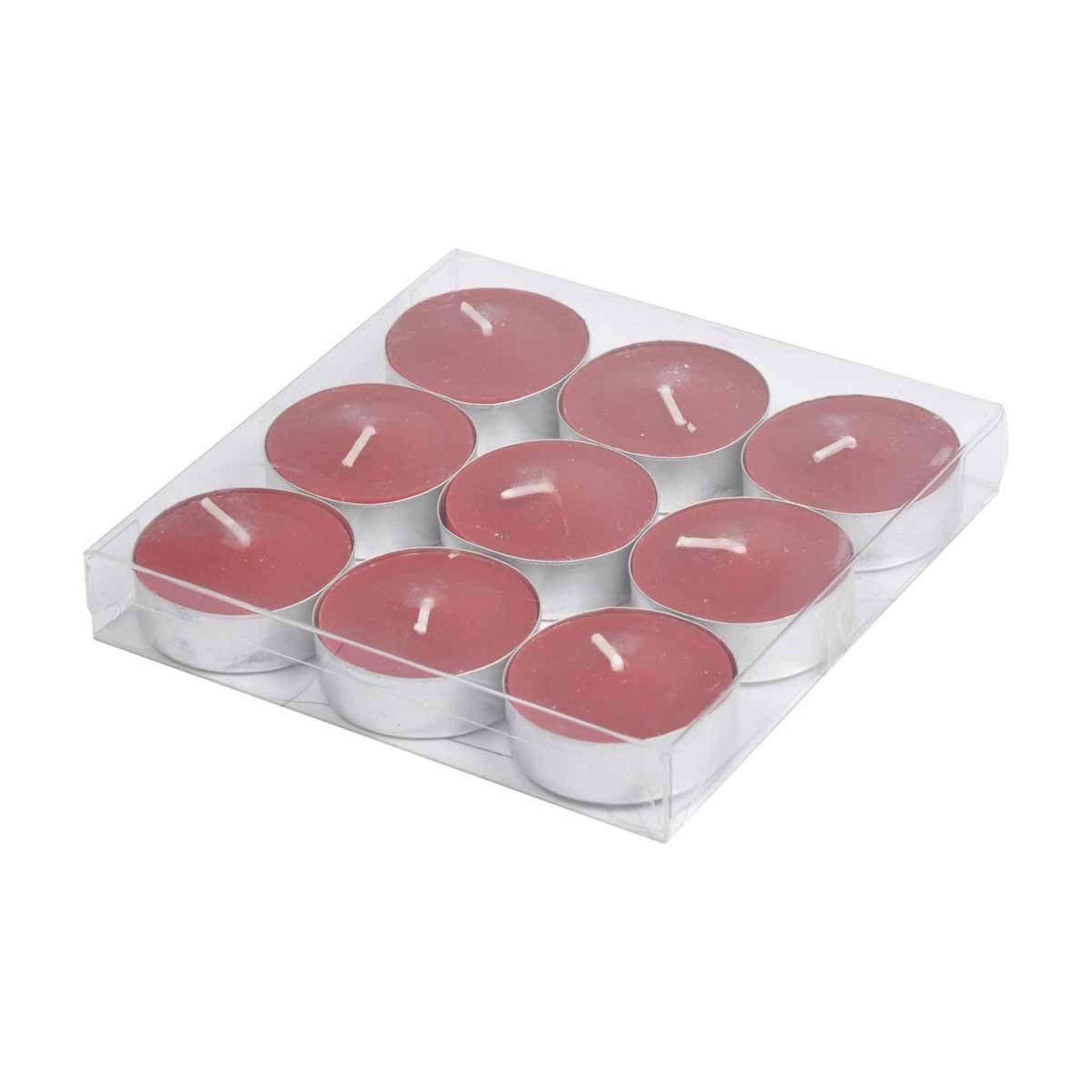 HOMEA Lot de 9 bougies parfumées chauffe-plat  gaïa  3cm fruits rouges