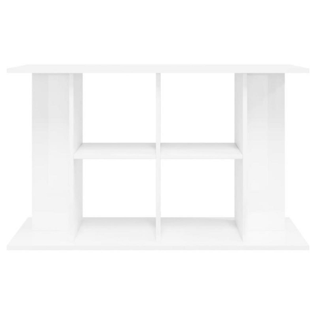 VIDAXL Support d aquarium blanc brillant 100x40x60cm bois d ingénierie