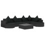 Voir la diapositive 2 : VIDAXL Salon de jardin 8 pcs avec coussins resine tressee noir