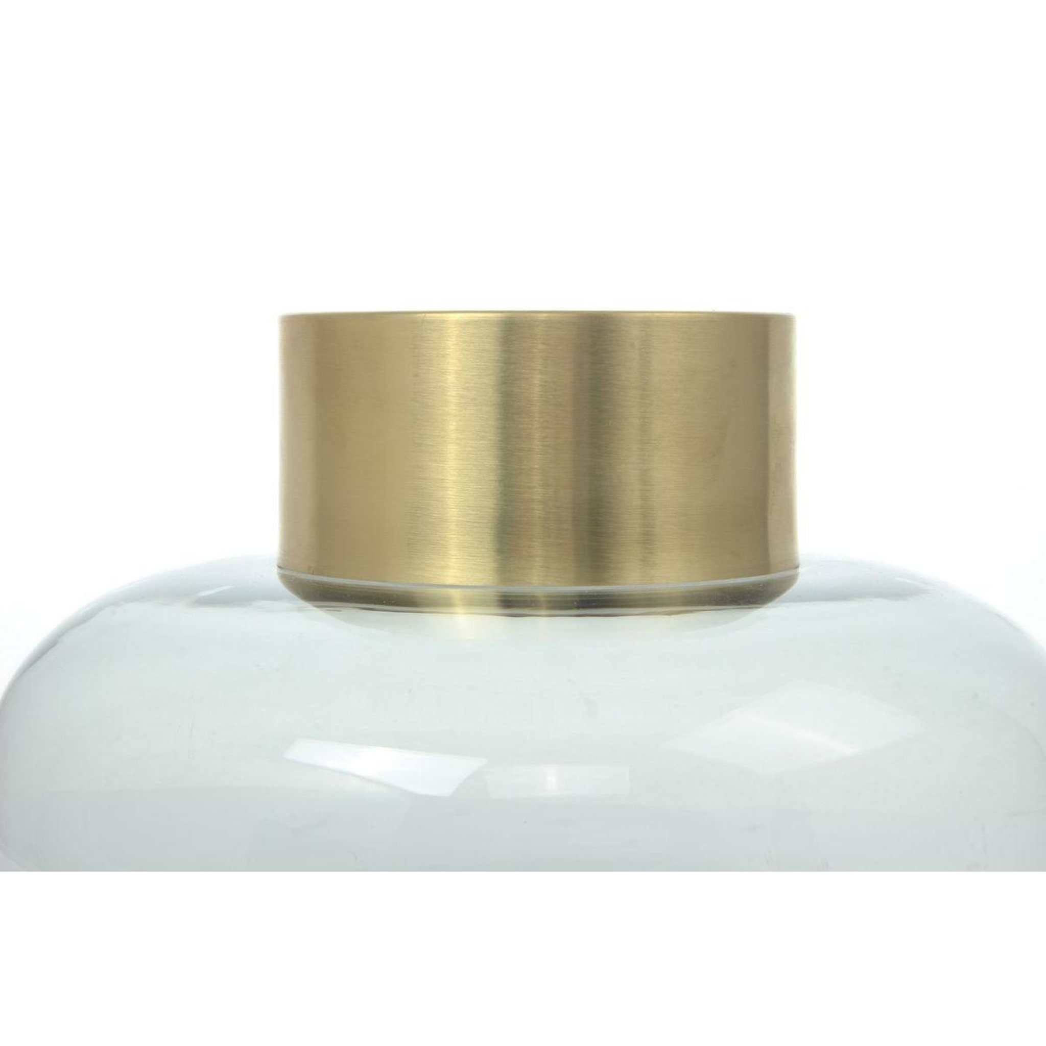 Voir la diapositive 2 : Paris Prix Vase Design en Verre  Saigon  23cm Gris & Or