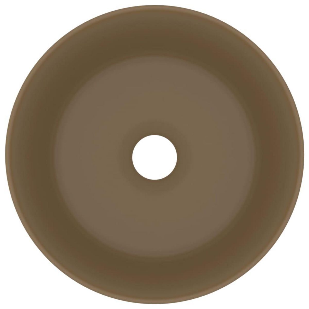 VIDAXL Lavabo rond de luxe Creme mat 40x15 cm Ceramique