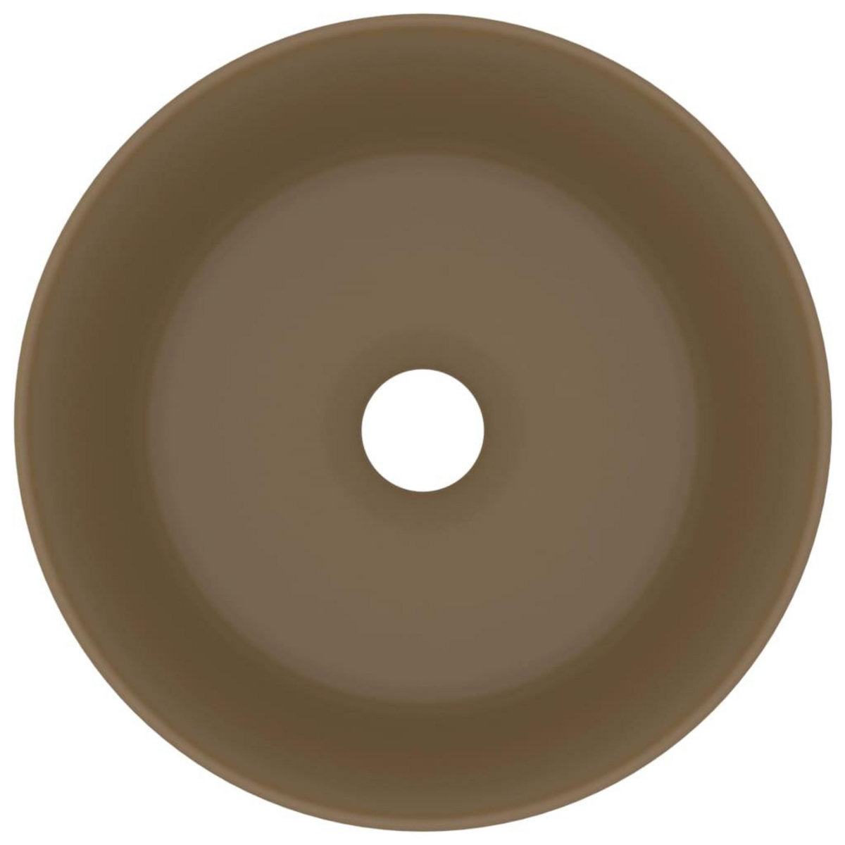 VIDAXL Lavabo rond de luxe Creme mat 40x15 cm Ceramique