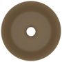 Voir la diapositive 3 : VIDAXL Lavabo rond de luxe Creme mat 40x15 cm Ceramique