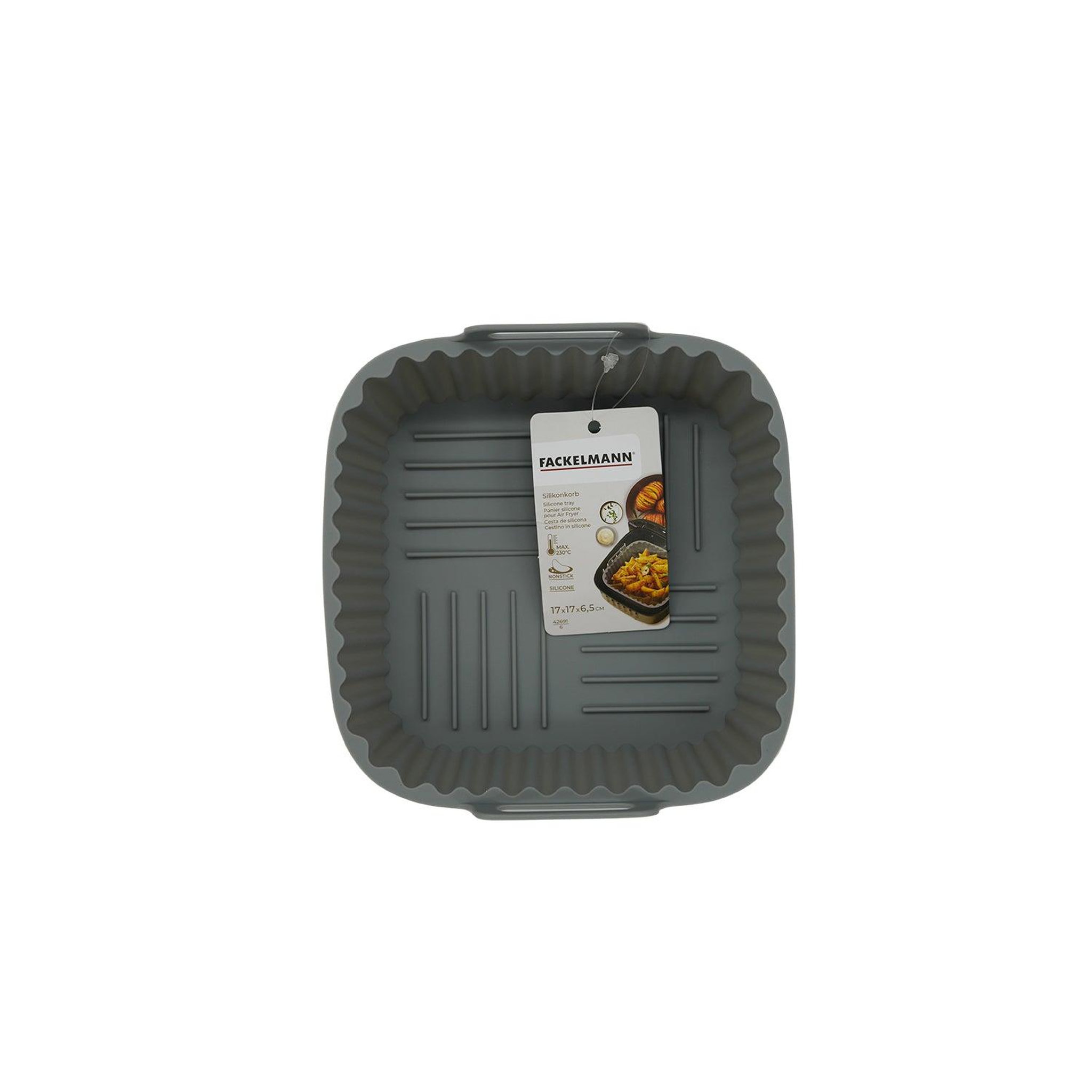 Voir la diapositive 2 : Fackelmann Moule pour air fryer carré en silicone fackelmann