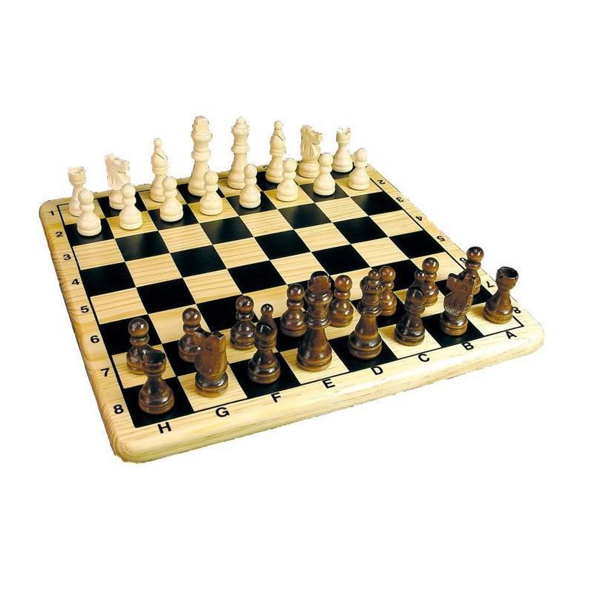 Voir la diapositive 2 : Tactic Coffret Echecs En Bois