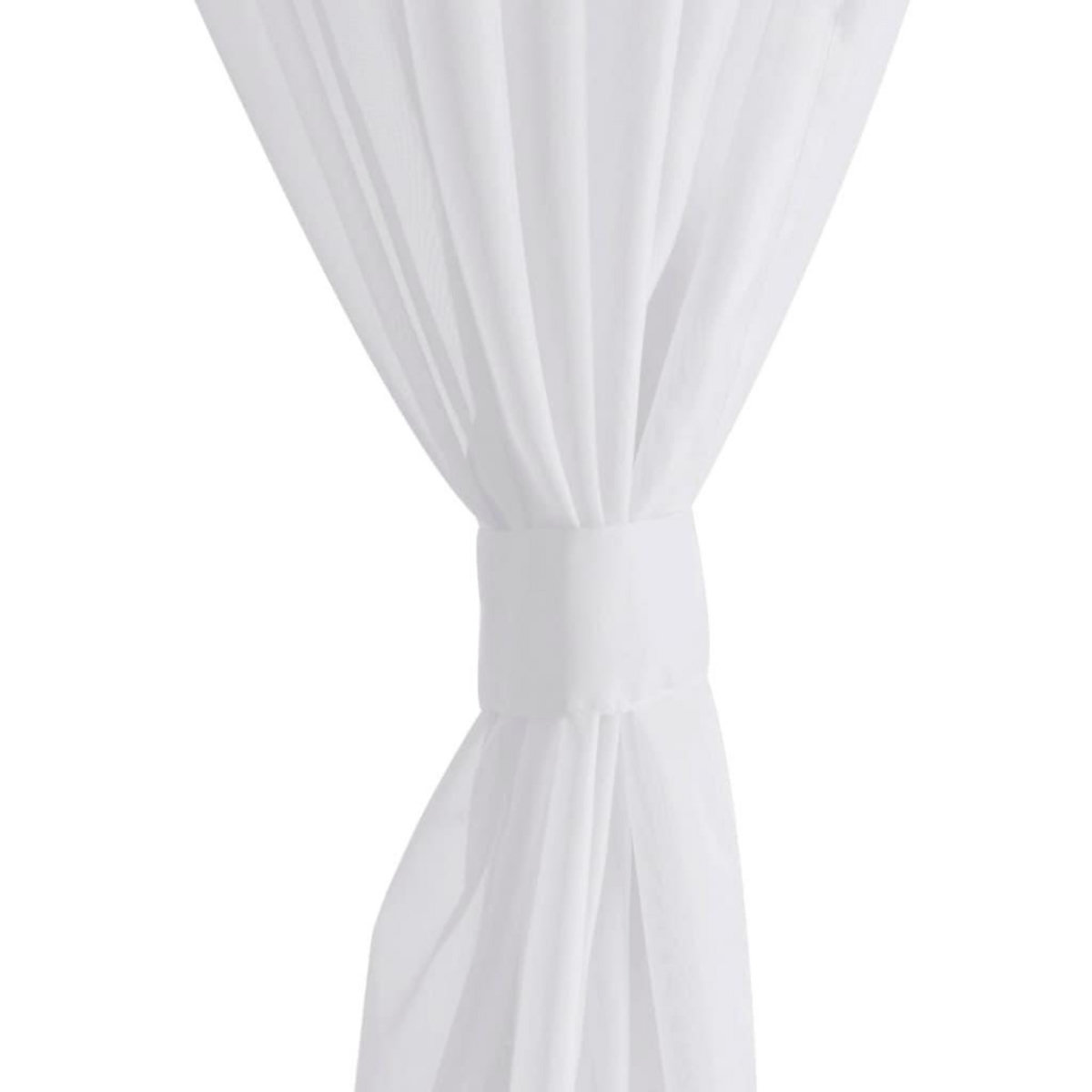 VIDAXL Rideau fin Blanc 140x225 cm 2 pcs