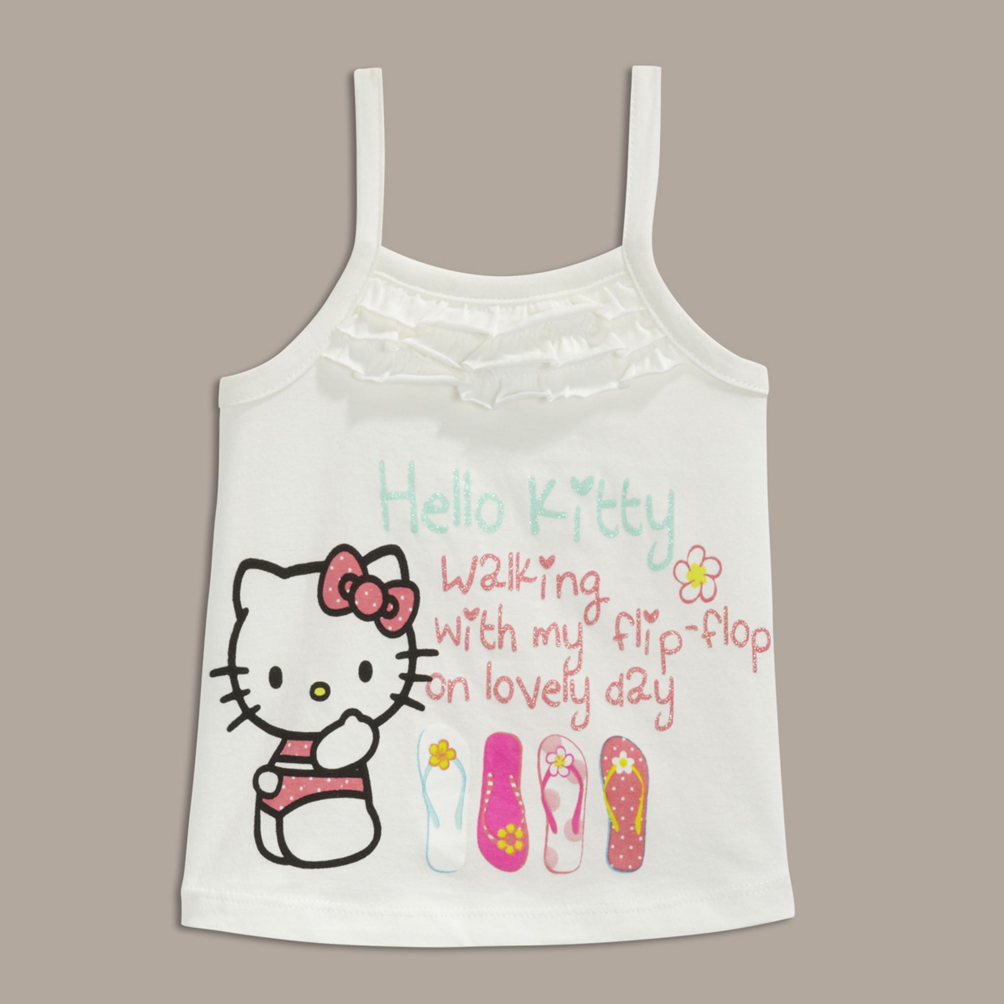 Débardeur Hello Kitty Blanc/Rose Taille Medium - Neuf Sans étiquettes - Été