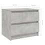 Voir la diapositive 6 : VIDAXL Table de chevet Gris beton 50x39x43,5 cm Agglomere