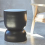 Voir la diapositive 2 : SWEEEK Table d'appoint. bout de canapé. table de chevet en métal. noir. Madi Ø32 x H 42cm