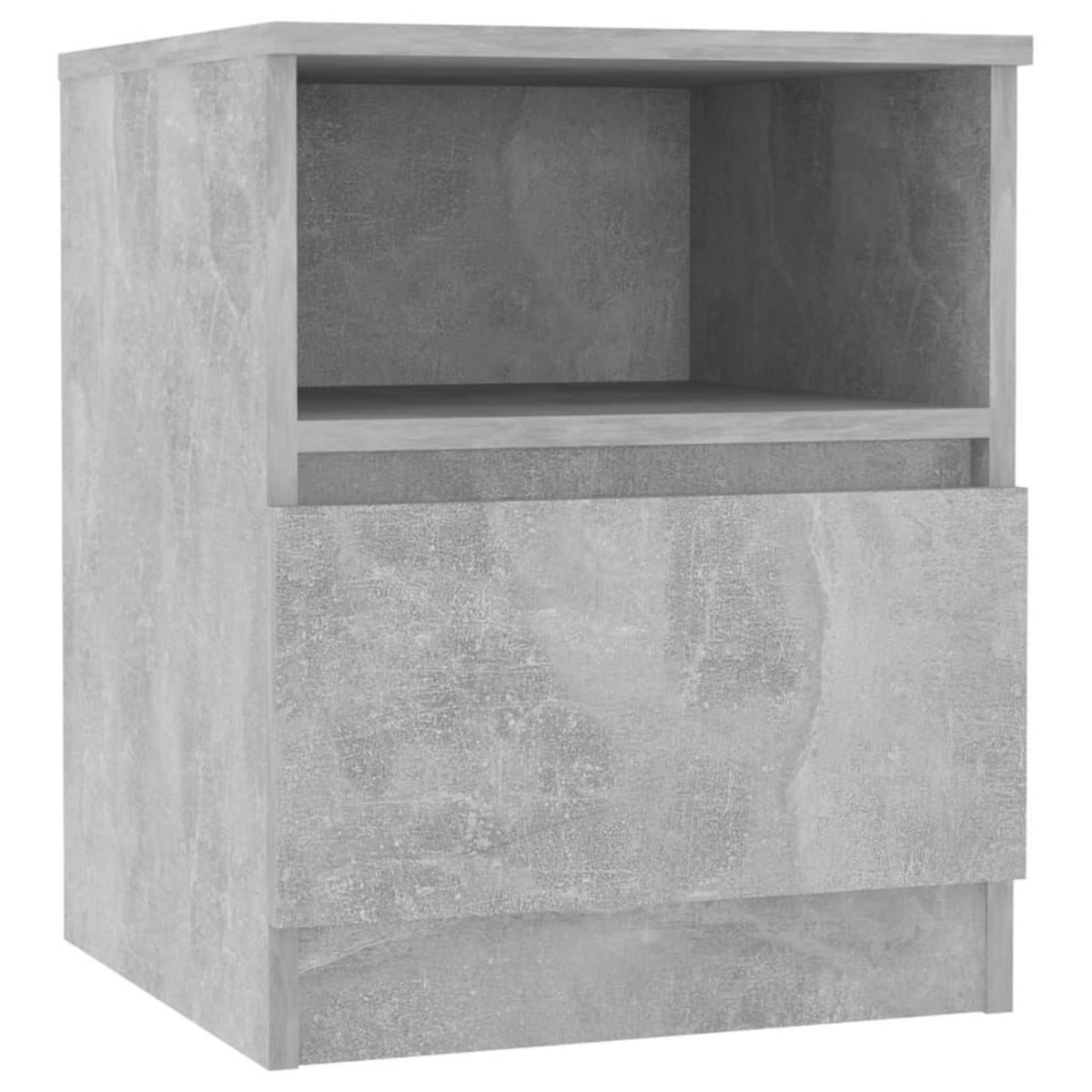 VIDAXL Table de chevet Gris beton 40x40x50 cm Agglomere