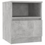 Voir la diapositive 2 : VIDAXL Table de chevet Gris beton 40x40x50 cm Agglomere