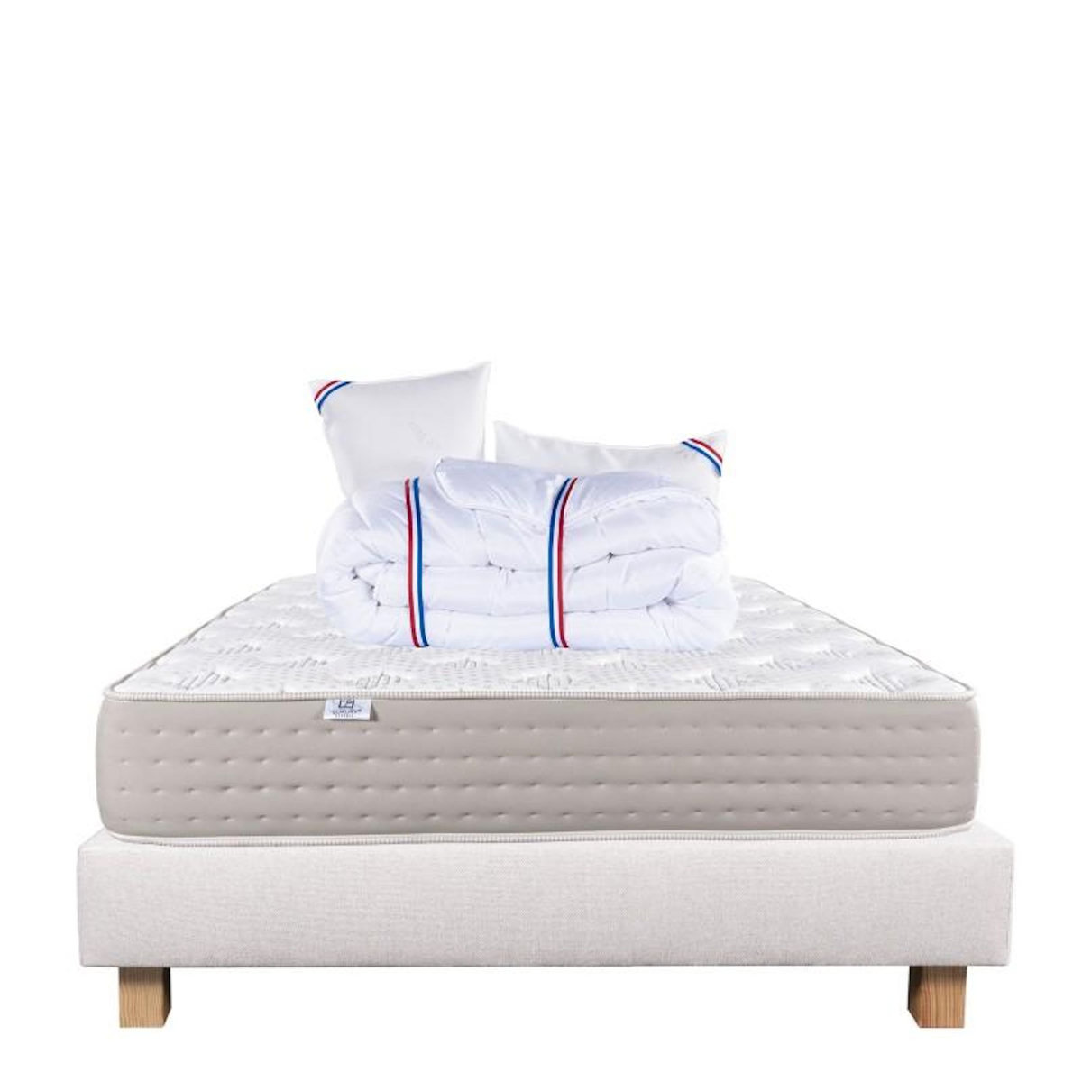 LUXURY LITERIE Ensemble literie ressorts, Dreamlux Ferme, Beige