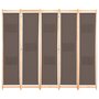 Voir la diapositive 2 : VIDAXL Cloison de separation 5 panneaux Marron 200 x 170 x 4 cm Tissu