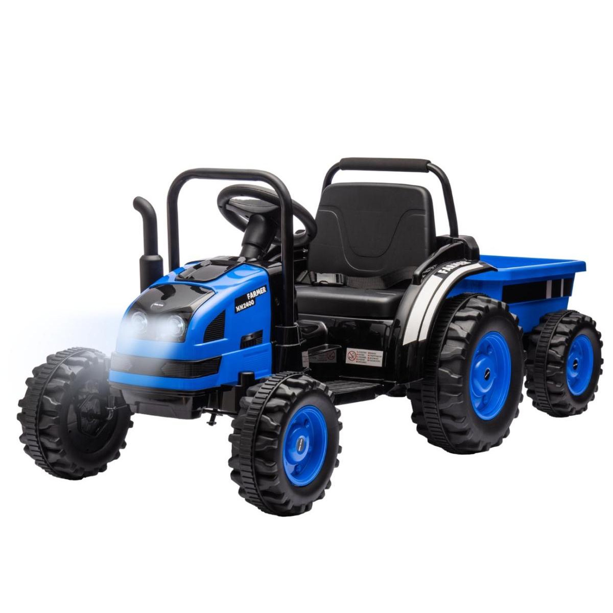 MILLY MALLY Tracteur electrique avec remorque FARMER Bleu