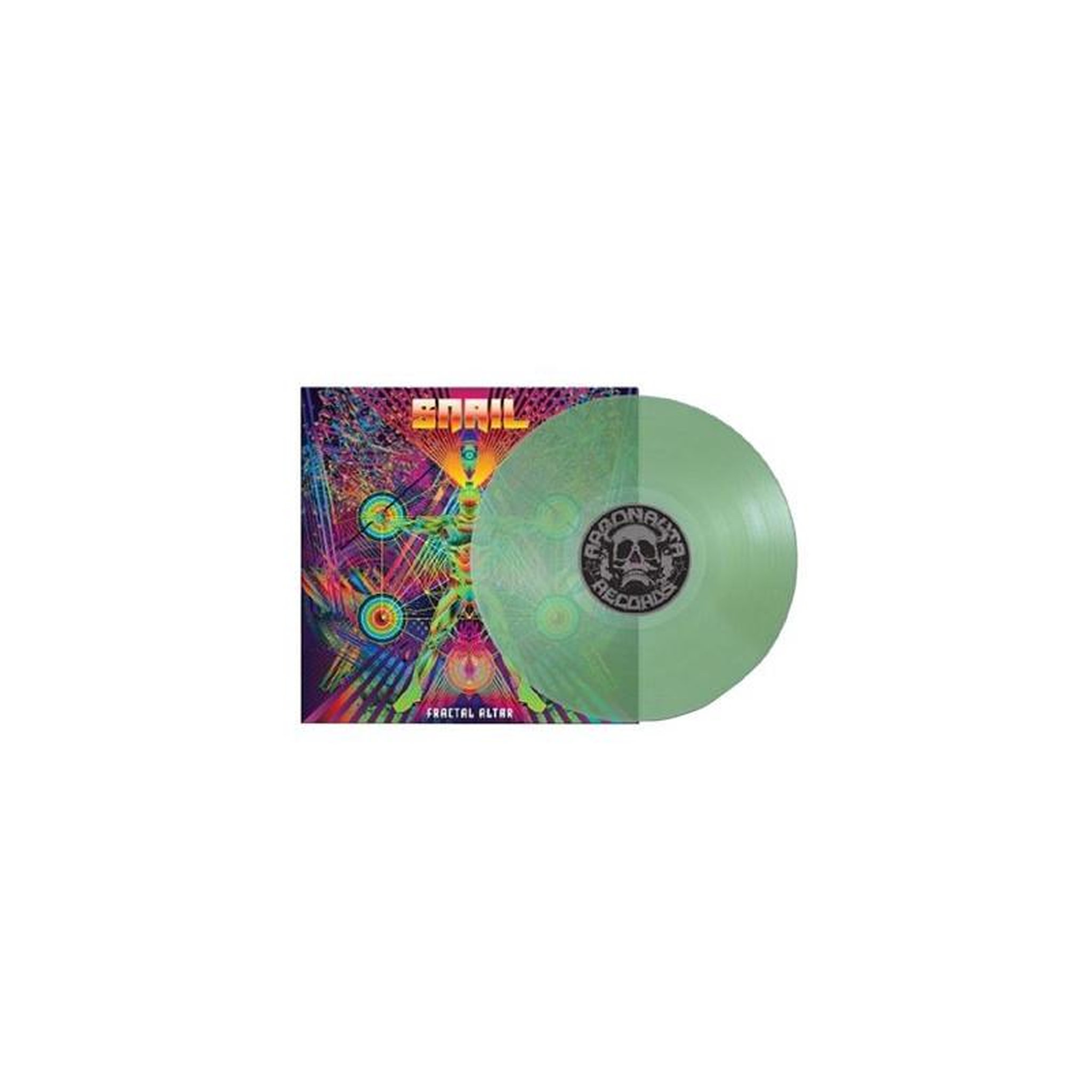 Vinyle lp snail fractal altar, édition couleur translucide vert/olive, 33 t, 2022