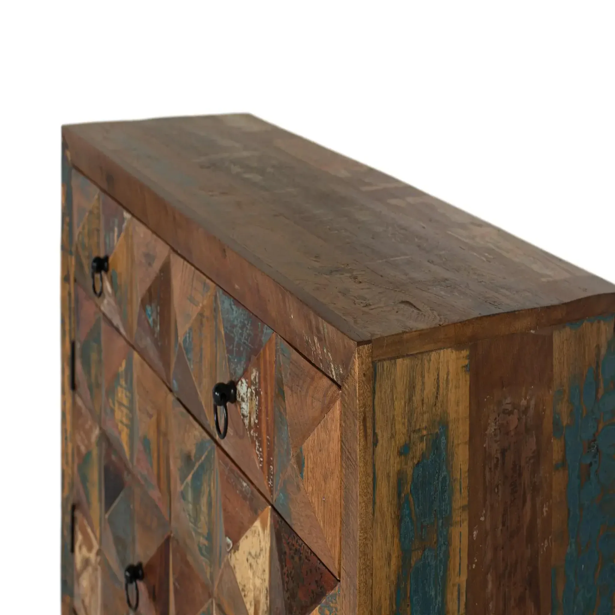 Voir la diapositive 4 : GINER Y COLOMER SL Console en bois recyclé 100 cm style industriel moderne