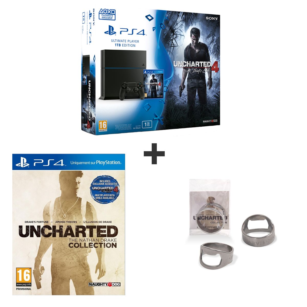 Console PS4 1 To Uncharted 4 + Uncharted Collection