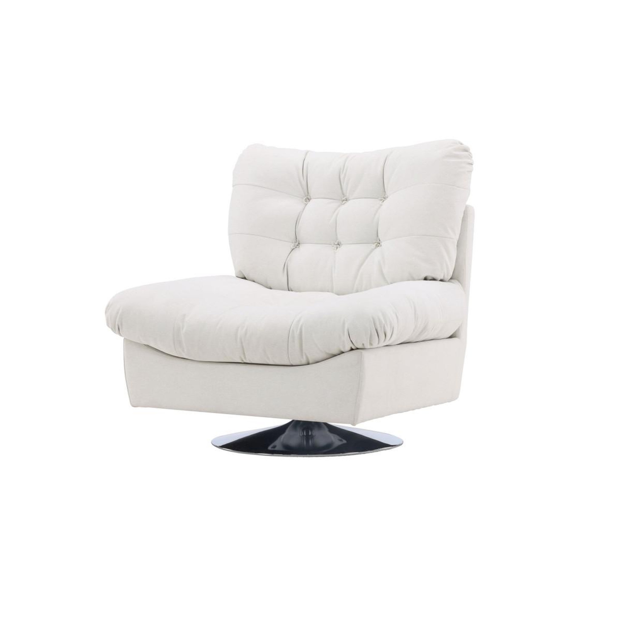 Voir la diapositive 5 : Paris Prix Fauteuil design  florens  108cm blanc cassé