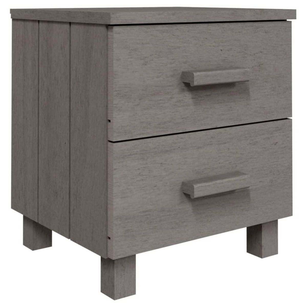 VIDAXL Table de chevet HAMAR Gris clair 40x35x44,5 cm Bois pin massif