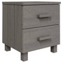 Voir la diapositive 2 : VIDAXL Table de chevet HAMAR Gris clair 40x35x44,5 cm Bois pin massif