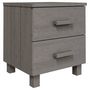 Voir la diapositive 2 : VIDAXL Table de chevet HAMAR Gris clair 40x35x44,5 cm Bois pin massif
