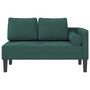 Voir la diapositive 3 : VIDAXL Chaise longue avec coussins vert fonce velours