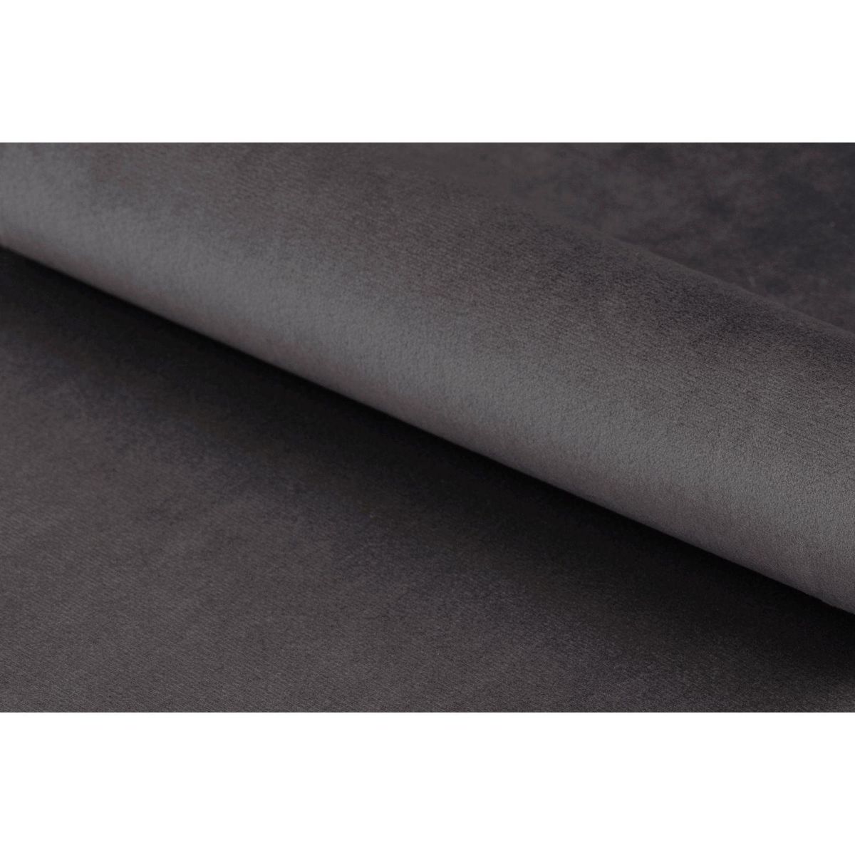 TOILINUX Lot de 2 chaises Lucie en velours et bois - Gris et noir