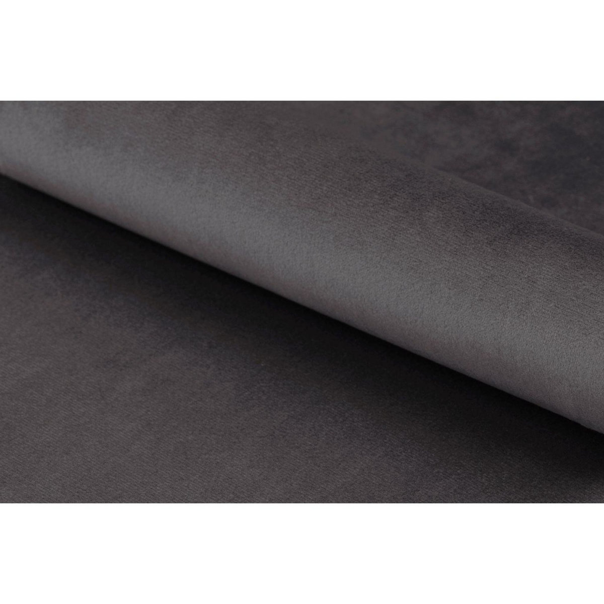 TOILINUX Lot de 2 chaises Lucie en velours et bois - Gris et noir