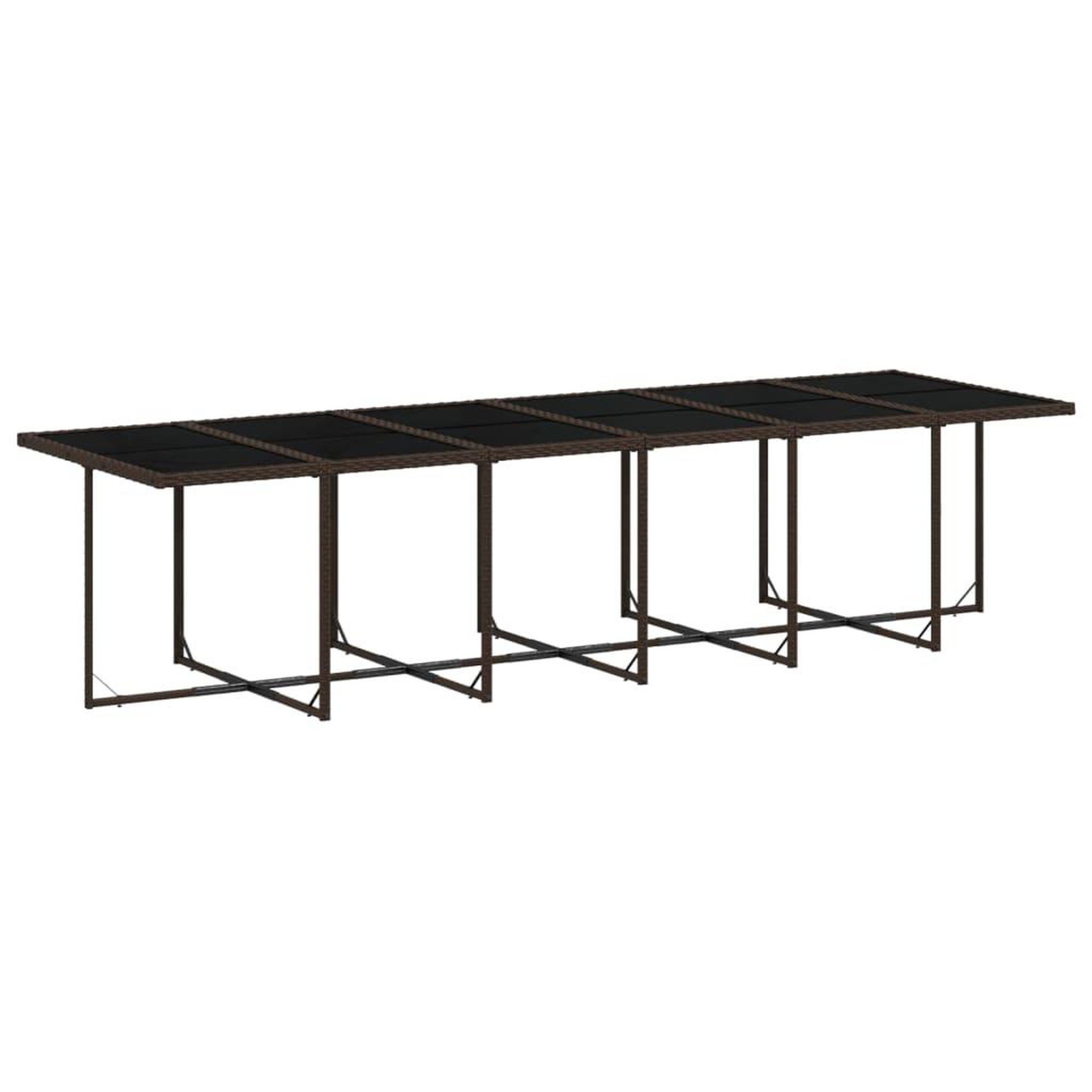 Voir la diapositive 5 : VIDAXL Ensemble a manger de jardin avec coussins 13 pcs marron rotin