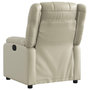 Voir la diapositive 5 : VIDAXL Fauteuil inclinable electrique Creme Similicuir