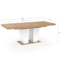 Voir la diapositive 5 : ID MARKET Table à manger extensible rectangle ELIAD 6-10 personnes bois et blanc 160-200 cm
