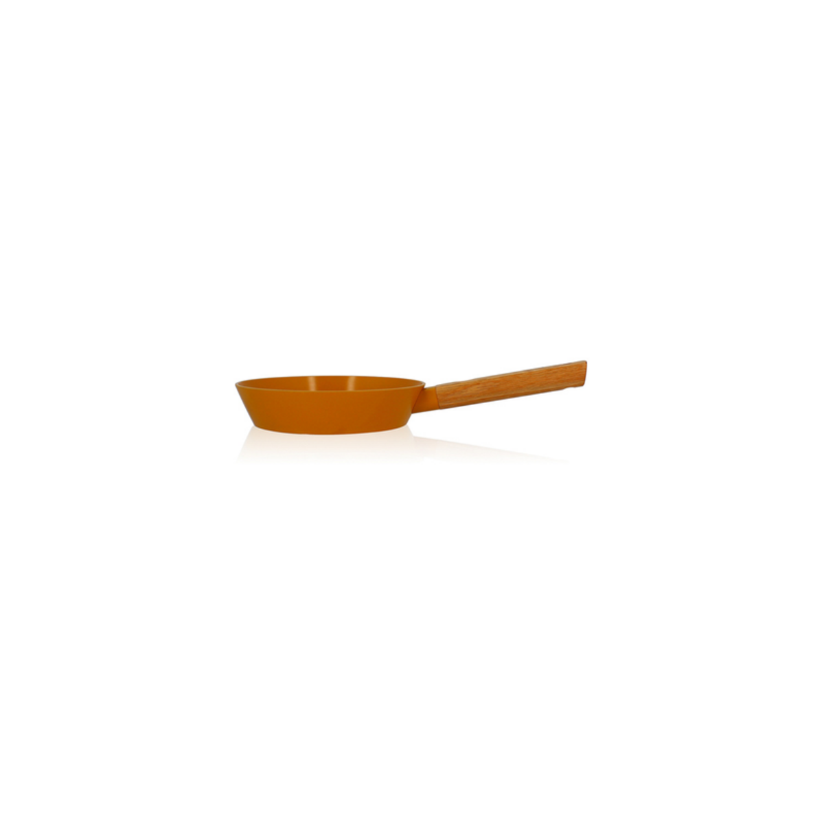 Ogo Poele sauteuse Ogo POELE ECTOR 20 CM EN ALUMINIUM REVETEMENT CERAMIQUE JAUNE AVEC MANCHE EN BOIS
